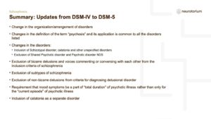 Summary: Updates from DSM-IV to DSM-5